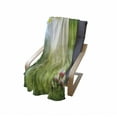 thumbnail image 4 of Nature Soft Flannel Fleece Blanket, Fresh Spring Meadow with Blooming Wild Flowers Soft Blurry Morning View, Cozy Plush for Indoor and Outdoor Use, 60" x 80", Green Pale Yellow Pink, by Ambesonne, 4 of 6
