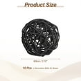 thumbnail image 2 of Uxcell Wicker Rattan Balls, Decorative Balls for Centerpiece Bowl Wedding Party Home Decor DIY Craft Purple, 2 of 7