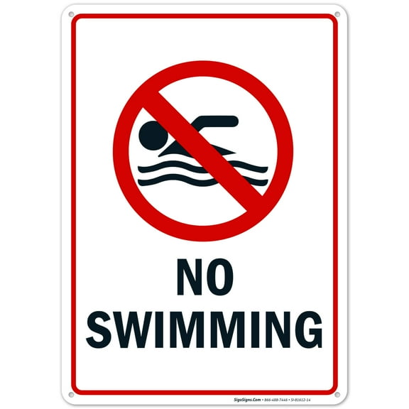 Swimming Pool Sign, No Swimming Sign,
