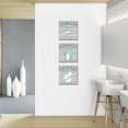 thumbnail image 2 of Bathroom Picture Art Prints Teal and Grey Wall Decorations Wash Your Hands Sign Paintings Ready to Hang (Small-12 x12 x3pcs), 2 of 6