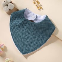 Nrmvnmi Organic Muslin Baby Bibs, Soft Waterproof Absorbent Triangular Bandana Drool Bibs, Unisex for Boys and Girls