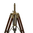 thumbnail image 2 of Nautical Vantage Look Brass Floor Lamp Wooden Tripod Stand Nautical Item, 2 of 3