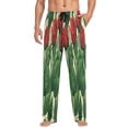 thumbnail image 4 of Roses and Leaves Men's Lightweight Pajama Bottoms Stretch Elastic Waist Side Pockets Spring Fall, 4 of 7