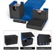 thumbnail image 4 of Caja de Baraja de Cartas, Caja de Cartas Premium con Bandeja para Dados Abatible, Caja de Almacenamiento para Cartas de Juegos Deportivos Negro+Azul, 4 of 6