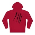 thumbnail image 2 of Effete Feline Claw Marks Scratch Unisex Hooded Sweatshirt, 2 of 4