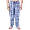 thumbnail image 1 of Pantalón de pijama IZOD de corte relajado con estampado de popelina a cuadros azul marino/azul, 1 of 5