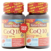 Nature Made CoQ10 100 mg Softgels, Naturally Orange, 80 Count, Twin Pack for Heart Function and Cellular Energy