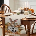 thumbnail image 3 of Thanksgiving Rabbit Table Runner, Autumn Thanksgiving Kitchen Dining Table Decoration for Home Party Decor 13x60 Inches, 3 of 9