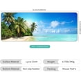 thumbnail image 2 of Thin Extended Gaming Mouse Pad （31.5 * 11.8 * 0.08 inch） with Stitched Edges Large Mousepad Long XXL Keyboard and Mouse pad Desk Mat for Gaming Office & Home - Beach Sea Tropical Trees, 2 of 5