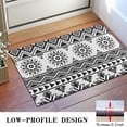 thumbnail image 3 of Black Geometric Striped Pattern Door Rugs,Washable Non Slip Door Mats Indoor,Decorative Door Mats,Entry Mat Indoor for Entrance,Bedroom,Kitchen,Bathroom,16"x24", 3 of 6