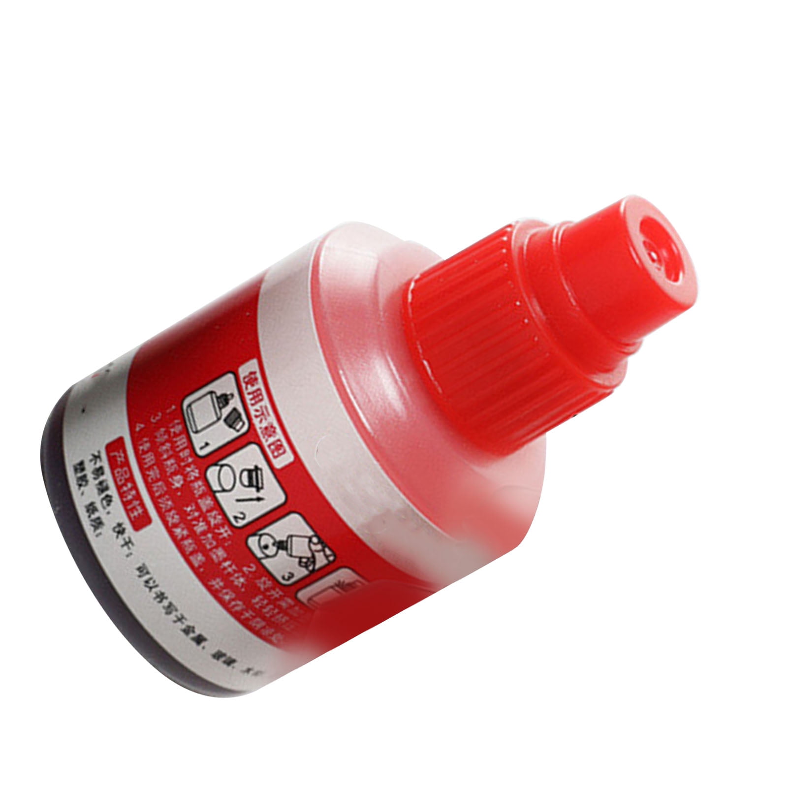 Marker Ink, Clear Writing Waterproof Fade  Marker Refill Ink with Drop Dispensing System for Marker Pens Red