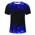 thumbnail image 5 of Taqqpue T-Shirts for Men Short Sleeves 3D Flame Print Hip Hop Shirt Round-Neck Slim Sport Fitness Casual Pullover Tops, 5 of 5