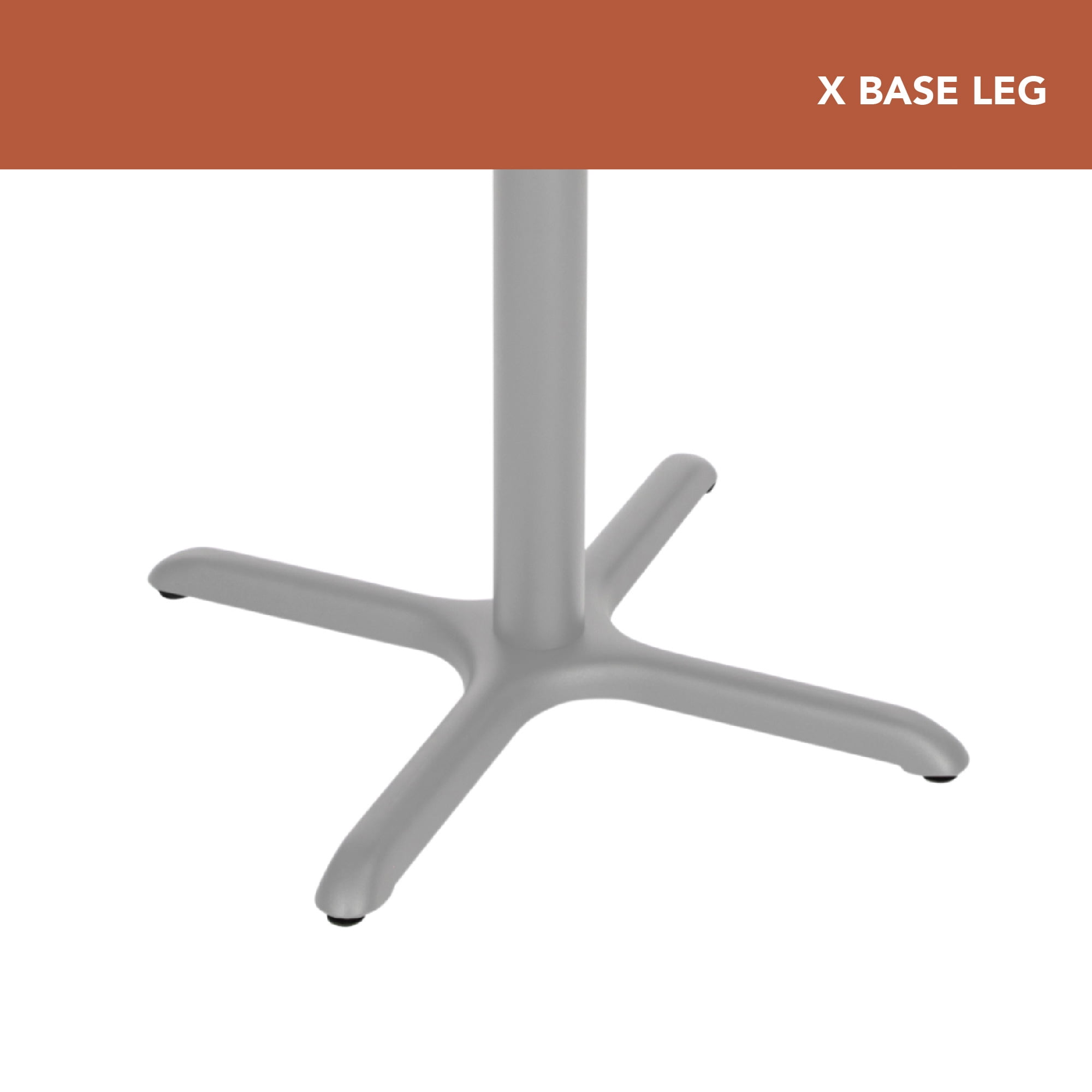 Hampden Furnishings Bennet Collection Steel Frame 36" Square Top, X Base, 30" Height, Cafe Table Grey Frame/Grey Nebula Top