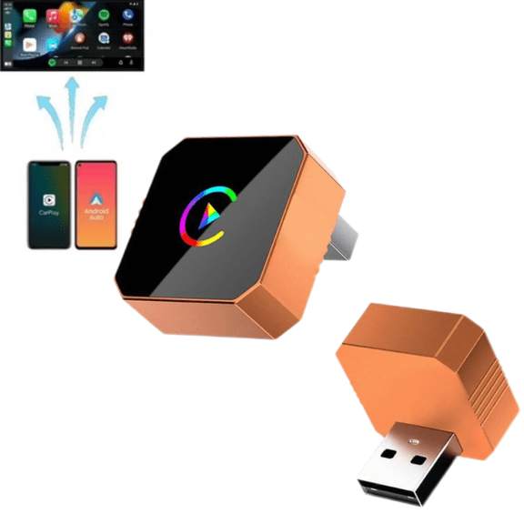 Wireless Carplay Adapter 2026 New|Convert Wired Carplay to Wireless|Fast Connection Bluetooth Car Adapter for iPhone&Android Auto|Plug&Play Mini USB Design for Cars with Factory Wired Carplay,2-Pack