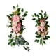 thumbnail image 1 of 2 guirnaldas de arco de boda con flores artificiales, adorno colgante para decoración del hogar, telón de fondo floral para decoración de puerta de Rosa Blanco, 1 of 8
