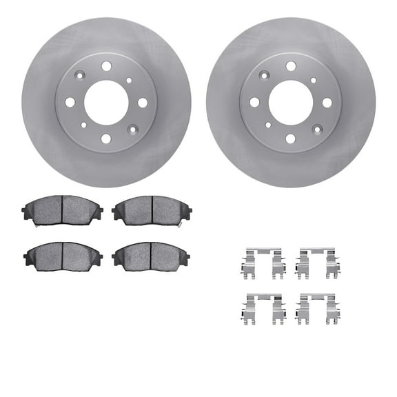 Dynamic Friction Company Front Brake Rotors with 5000 Advanced Brake Pads includes Hardware 6512-59155