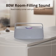 Home Speaker – 80W 2.2.1 Acoustic System, Immersive Spatial Audio, LDAC Hi-Res Sound & 14 Hours of Battery Life (Cool Grey) Tronsmart Fitune X30