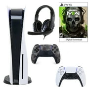 Sony PlayStation 5 Core Console with Call of Duty: Modern Warfare II with Headset and DualSense Controller in Grey Camo