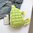 thumbnail image 4 of Bolso de pecho acolchado para mujer riñonera informal con cierre de cremallera bolso de viaje al aire libre de moda, 4 of 9