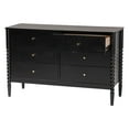 thumbnail image 4 of Baxton Studio Lucera Mid-Century Dresser, 6-Drawer, Black, 4 of 10