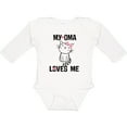 thumbnail image 3 of Inktastic My Oma Loves Me Girl Cat Girls Long Sleeve Baby Bodysuit, 3 of 5
