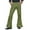 Army Green, variant on oqasdz Men's Pants Flared Leg Vintage Trousers Solid Color Wide Leg Disco Dance Performance Snug Trousers