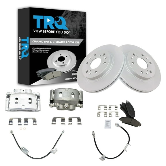 TRQ Front Brake Pad & Rotor Kit Fits Select 2005-2007 Chevrolet Silverado 1500 GMC Sierra