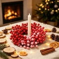 thumbnail image 2 of Kokovifyves 23cm Christmas Wreath with Artificial Red Pink Berries, Berry Garland Hanging Ornament for Door Wall Window Holiday Display, 2 of 6