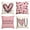 Pink, variant on Sm:)e I Love U XOXO Hearts Throw Valentine Pillow Covers Red Set of 4, 18 x 18 Inch Cushion Case Decoration for Sofa Couch
