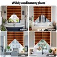 thumbnail image 6 of Rustic Orange Swag Valances for Windows 2 Pack and Black Buffalo Plaid Swag Kitchen Curtains 36 Inches Long Rod Pocket Short Window Treatment for Kitchen Bathroom 28"x36", 6 of 8