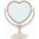 thumbnail image 1 of 7Inch Heart Shaped Mirror, 360Two-Sided Magnifying Aesthetic Mirror, Coquette Room Decor Vanity Mirror for Desk,3X Magnification Bathroom Mirror Bedro, 1 of 4