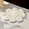 thumbnail image 4 of Wodtesl Luxury Handmade Crochet Flowers Cotton Lace Round Tablecloth Wedding Doily Mat Dining Coffee Table Cloth Placemat Coaster Decor, 4 of 11