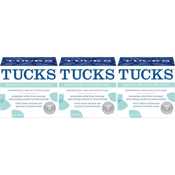 3 Pack - TUCKS Medicated Cooling Pads 100 Each