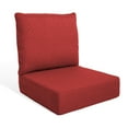 thumbnail image 2 of Gymojoy 22 in. x 24 in. x 6 in.Deep Seat Cushion Set, Olefin 2-Piece Deep Seating Outdoor Replacement Lounge Chair loveseat Sofa Cushion in Red, 2 of 9
