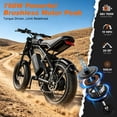 thumbnail image 3 of HiKeep 750W Fat Tire Electric Bike for Adults, 48V 17.5Ah Battery Ebike, Full Suspension E-Bike, Long Range Mountain Electric Bicycle, UL2849, 3 of 9