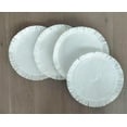 thumbnail image 5 of Fennco Styles Handwoven Fringe Boho Placemats 15" Round, Set of 4 - White Braided Texture Table Mats for Home, Dining Room, Banquets, Family Gathering and Special Occasion, 5 of 7