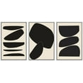 thumbnail image 3 of PixonSign Framed Canvas Print Wall Art Set Geometric Duotone Circle Mid-Century Collage Abstract Shapes Illustrations Modern Art Boho Decorative for Living Room, Bedroom, Office - 24"x36"x3 WHITE, 3 of 5