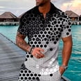 thumbnail image 3 of Cameland Tenue d'Été pour Hommes Chemise de Mode Décontractée à Manches Courtes Col Rabattu, 3 of 5