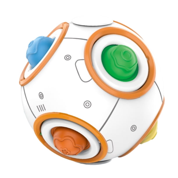 Magical Cube Rainbow Puzzles Ball Juguetes Educativos De Aprendizaje Para Niños Adultos Kids Stress Reliever Toys Inevent FN006417-00