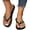 62#Black, variant on Women’s Rhinestone Bow Wedge Thong Flip Flops, PVC Non-Slip Open Toe Beach Indoor Outdoor Slippers