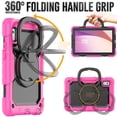 thumbnail image 3 of Dteck for Lenovo Tab M9 Case 2023 with Built-in Screen Protector, Heavy Duty Full Body Drop Protection Shockproof Rugged Case with Rotating Stand for Lenovo Tab M9 TB-310FX/FU,Rose, 3 of 7