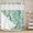 Teal, Aqua, Green, Off-White, variant on Green Coastal No Hook Shower Curtain with Snap in Liner, Waterproof Fabric Shower Curtains, Summer Beach Nautical Starfish Shell Coral Shower Curtain Set Top See Through for Bathroom 60"x72"