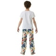 thumbnail image 5 of FORMRS Kids Pajama Pants with Pockets Size 6-8Y Boys Lounge Sleep Bottoms, Red Japanese Floral Pattern, 5 of 8