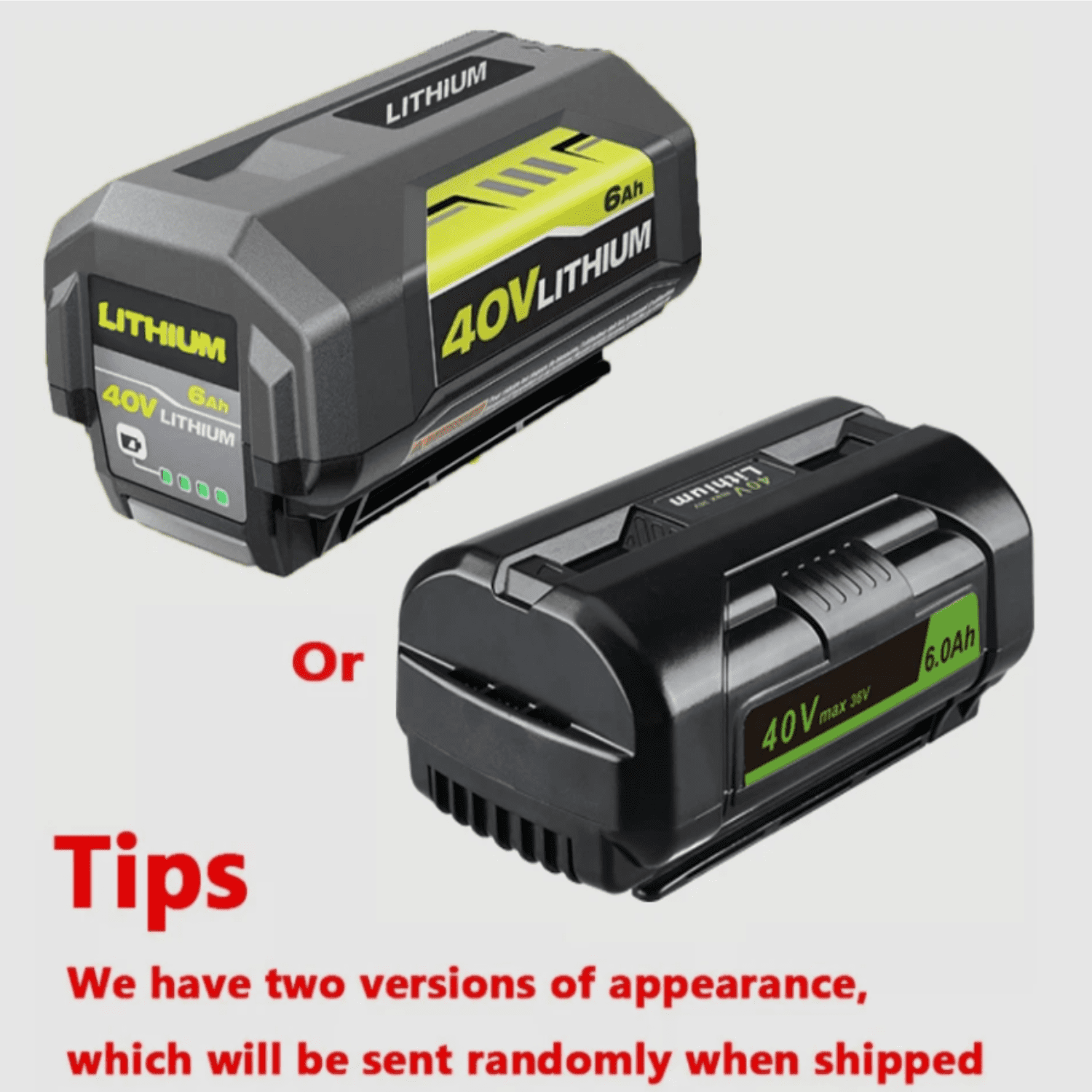Replacement for Ryobi 40V 6.0Ah Battery Compatible with Ryobi 40 Volt Battery OP4040 OP4026 Cordless Power Tools