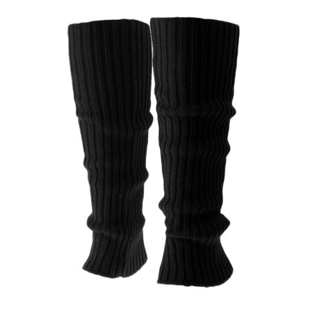 

Girls Lady Leg Warmer Sleeve Knit Knitted Crochet Long Stockings - Black