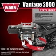 thumbnail image 3 of Cabrestante WARN Vantage 2000 12V 907 kg, tiro de 17 m de cable, 3 of 9
