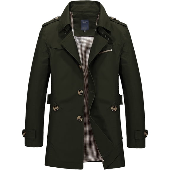 Men's Casual Cotton Jacket - Lightweight Work Coat Windbreaker for Everyday Wear