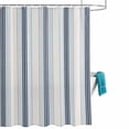 thumbnail image 2 of Shower Curtain for Bathroom Vintage Blue Ombre Stripe Waterproof Bath Curtains Shower Curtains with Hooks,Modern Geometric Line Bathroom Curtain Privacy Drapes for Bathtubs Toilet 72x72in, 2 of 9