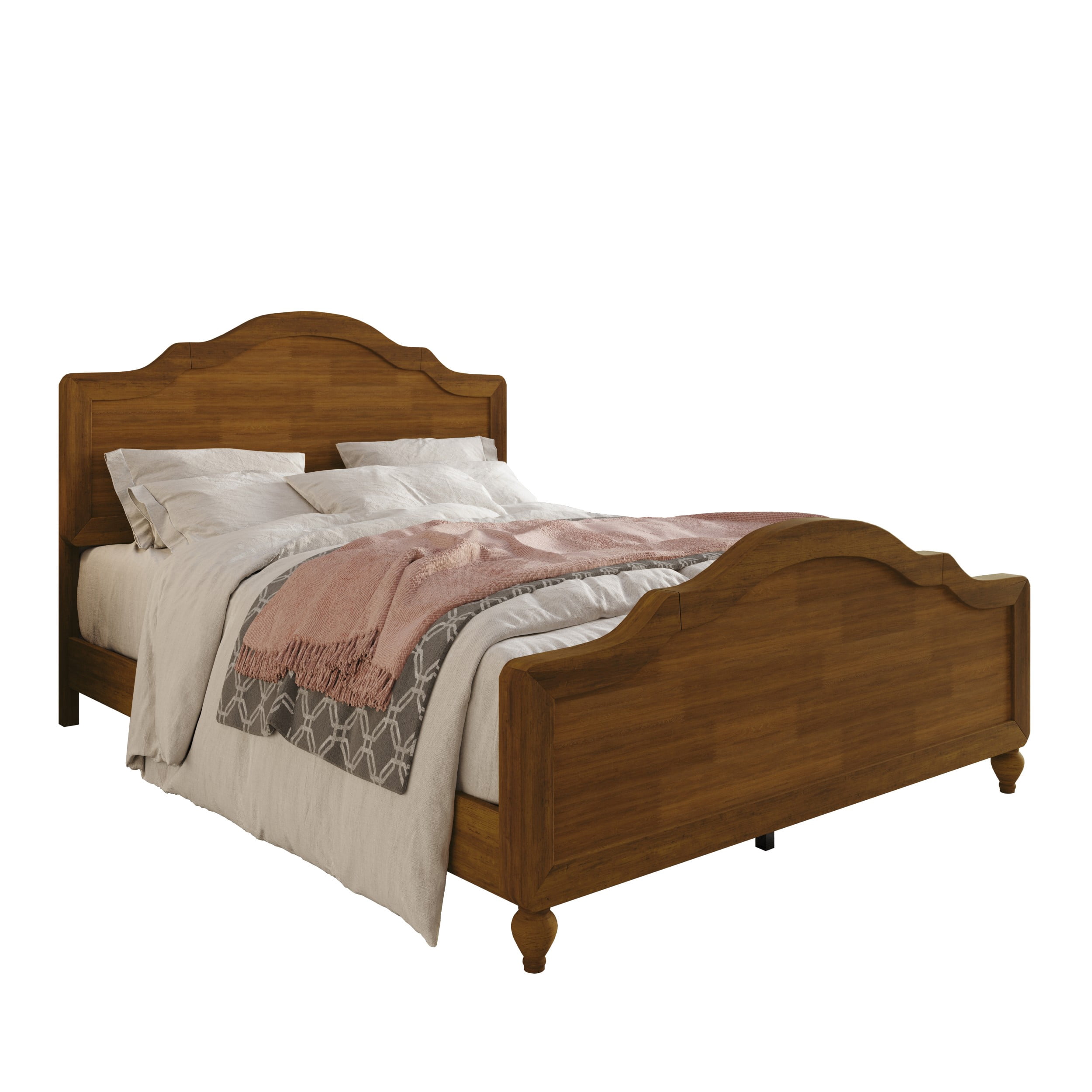 Home Design Hinton Queen Platform Bed, Brown