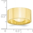 thumbnail image 3 of 10K Yellow Gold 10mm Light Weight Flat Band Ring Size 10.5, 3 of 7